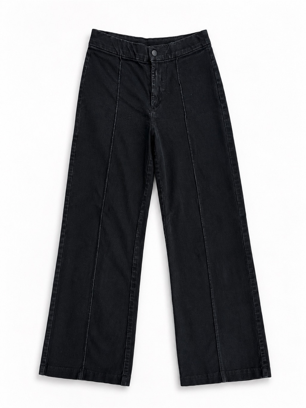 GAP Black Seamed Kick Flare Pants Size 6 | Mid Rise Stretch Trousers